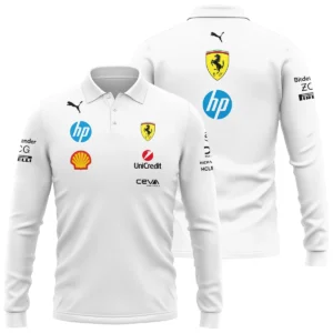 2025 Scuderia Ferrari F1 Special Edition Long Polo Shirt BLFRR4625A2LPL