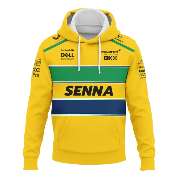 Ayrton Senna Flag And Helmet McLaren F1 Exclusive Hoodie BLF13625A4HD - Image 2