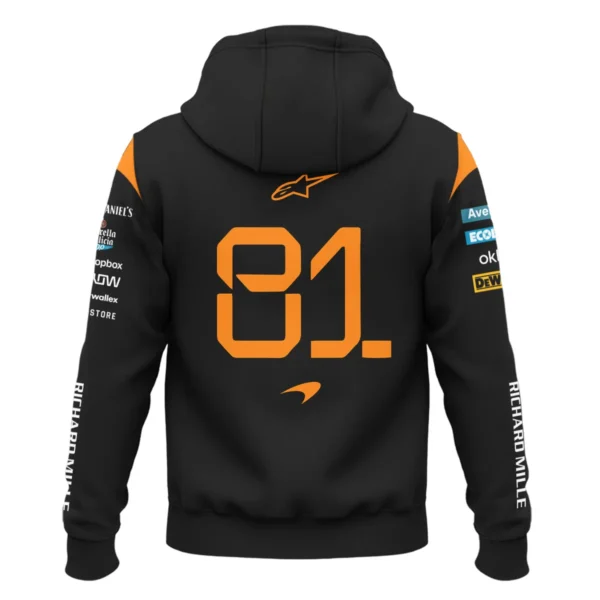 Oscar Piastri McLaren Formula One Exclusive Zipper Hoodie BLF1180525A4ZHD - Image 3