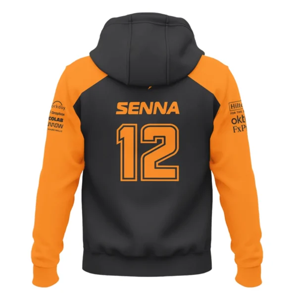 Ayrton Senna The Racing Legend McLaren F1 Exclusive Zipper Hoodie BLF16625A1ZHD - Image 3