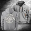 Triumph Motorcycles Exclusive Logo Hoodie Half Zipper QTTRI140425A6 - Gray