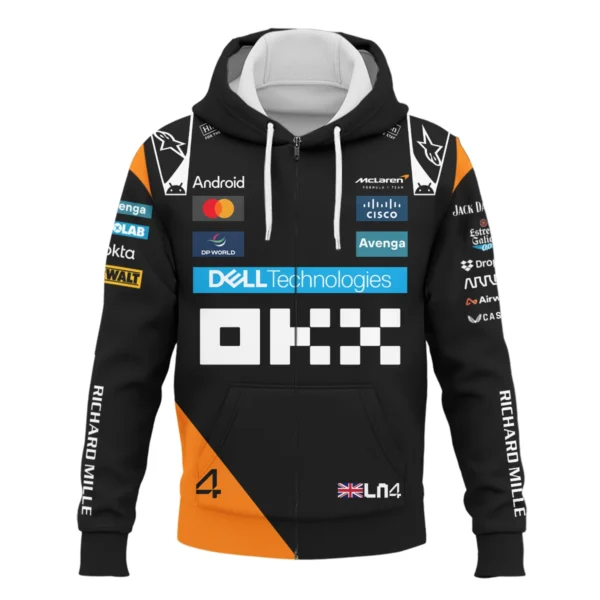 Lando Norris McLaren Formula One Exclusive Zipper Hoodie BLF1180525A2ZHD - Image 2