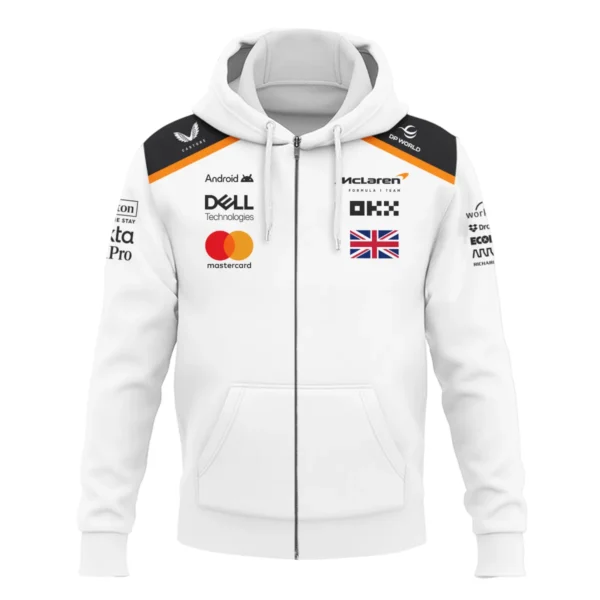 Lando Norris LN4 McLaren F1 Exclusive Zipper Hoodie BLF19625A1ZHD - Image 2