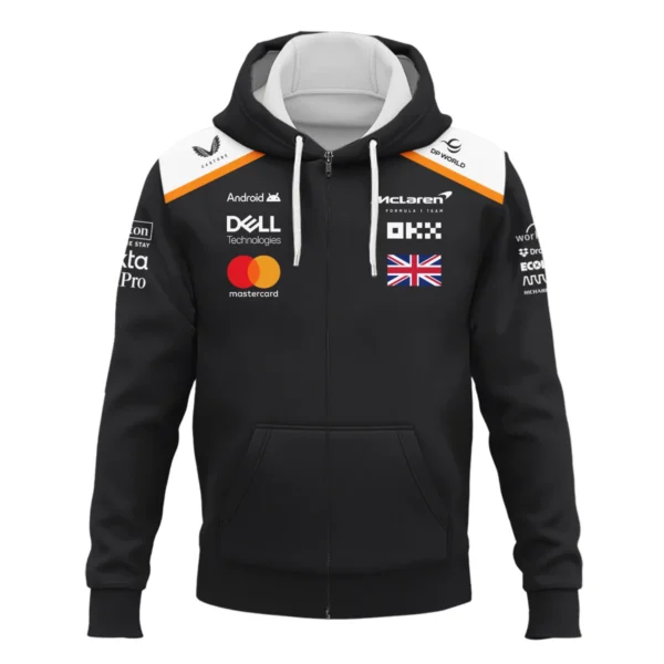 Lando Norris LN4 McLaren F1 Exclusive Zipper Hoodie BLF19625A2ZHD - Image 2