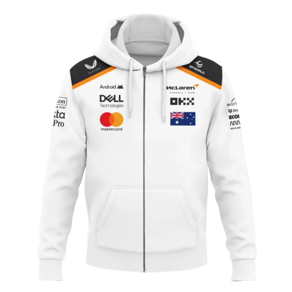 Oscar Piastri OP81 McLaren F1 Exclusive Zipper Hoodie BLF19625A3ZHD - Image 2