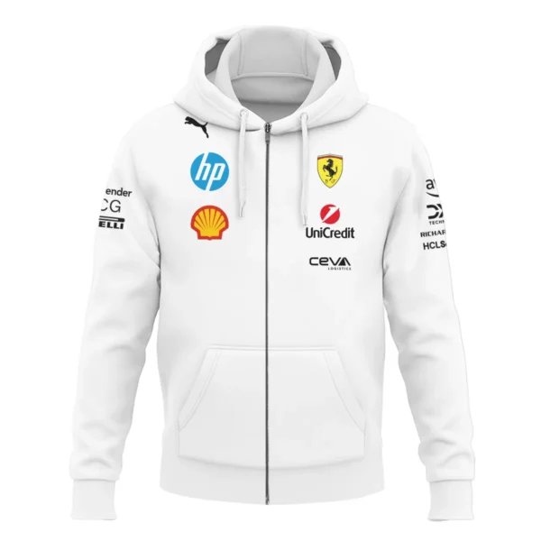 2025 Scuderia Ferrari F1 Special Edition Zipper Hoodie BLFRR4625A2ZHD - Image 2