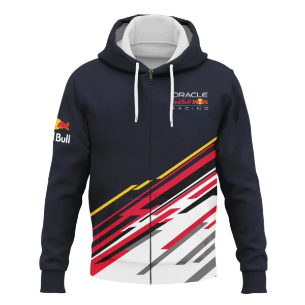 Max Verstappen Red Bull Racing F1 Exclusive Zipper Hoodie BLRBR20525A2ZHD - Image 2