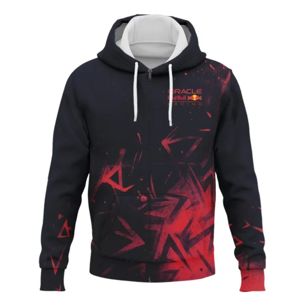 Max Verstappen Red Bull Racing F1 Exclusive Zipper Hoodie BLRBR20525A4ZHD - Image 2