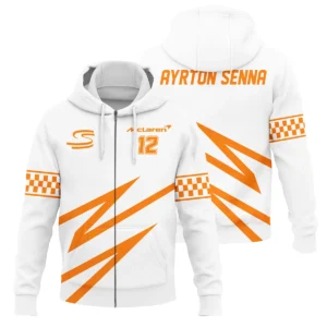 Ayrton Senna The Racing Legend McLaren F1 Exclusive Zipper Hoodie BLF16625A4ZHD