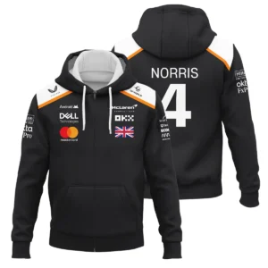 Lando Norris LN4 McLaren F1 Exclusive Zipper Hoodie BLF19625A2ZHD
