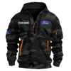 Ford Exclusive Logo Fashion Hoodie Half Zip BLC11625A1FRD1 - Black