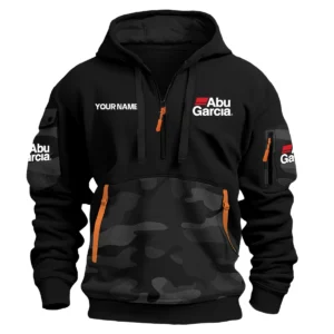 Abu Garcia Exclusive Logo Hoodie Half Zipper Fishing QTFS200525A2AG - Black