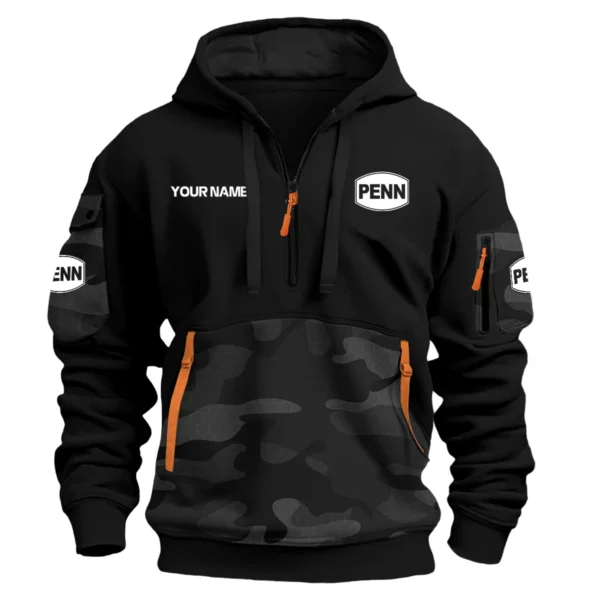 Penn Fishing Exclusive Logo Hoodie Half Zipper Fishing QTFS200525A2PES - Black