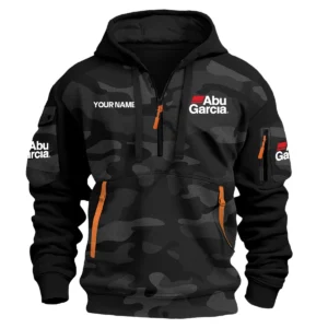 Abu Garcia Exclusive Logo Hoodie Half Zipper Fishing QTFS200525A3AG - Black