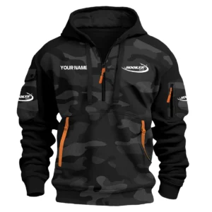Hooker Boats Exclusive Logo Hoodie Half Zipper Fishing QTFS200525A3HOO - Black