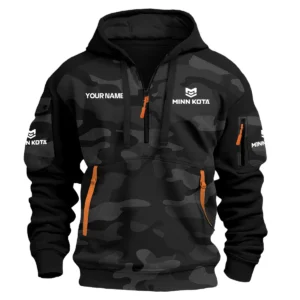 Minn Kota Exclusive Logo Hoodie Half Zipper Fishing QTFS200525A3MNK - Black