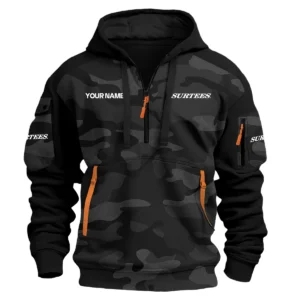 Surtees Exclusive Logo Hoodie Half Zipper Fishing QTFS200525A3SUB - Black