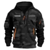 whittley boats Exclusive Logo Hoodie Half Zipper Fishing QTFS200525A3WHB - Black
