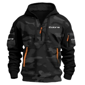 Cobra Golf Exclusive Logo Hoodie Half Zipper Golf HOGF210525A4CB - Black
