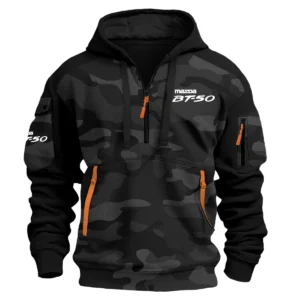 Mazda BT-50 Exclusive Logo Hoodie Half Zipper Ute QTUT280525A1MBT - Black