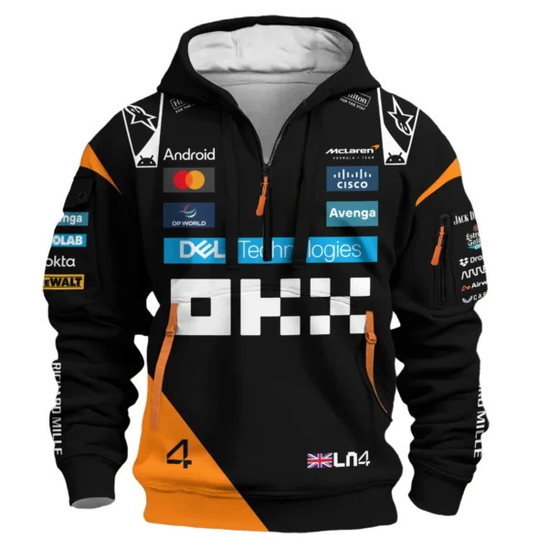 Lando Norris McLaren Formula One Exclusive Hoodie Half Zipper BLF1180525A2HDF - Image 2