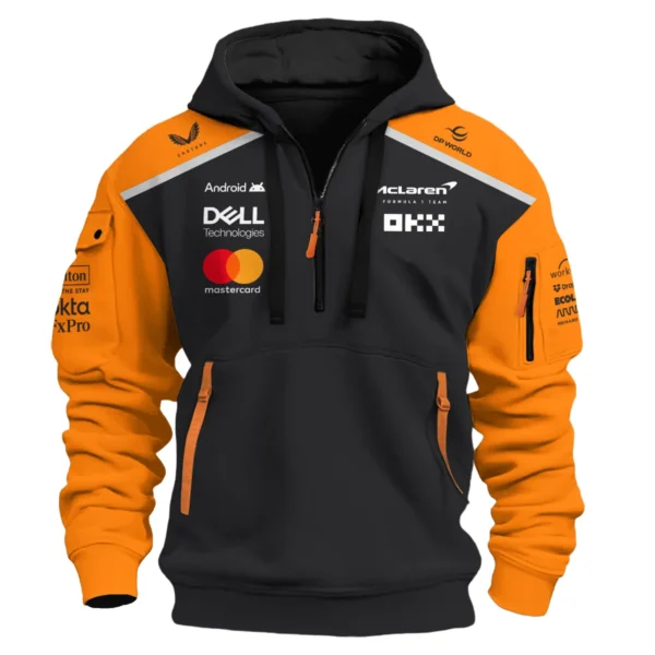 Ayrton Senna The Racing Legend McLaren F1 Exclusive Hoodie Half Zipper BLF16625A1HDF - Image 2
