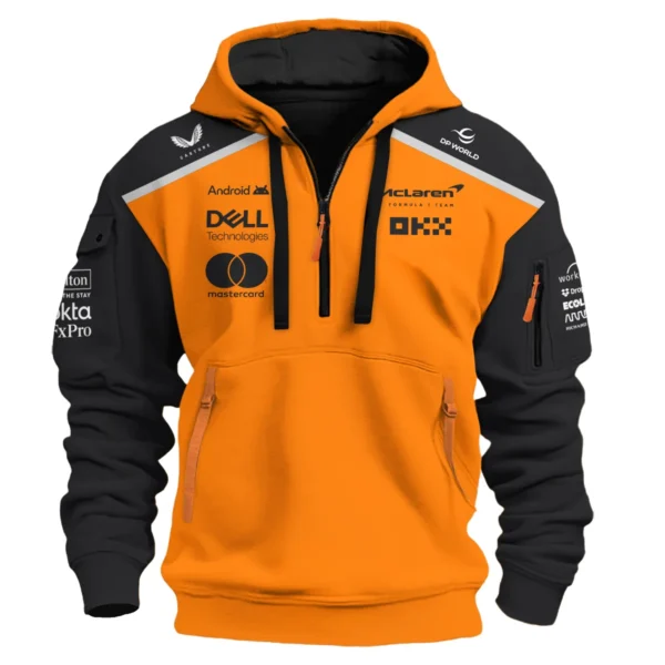 Ayrton Senna The Racing Legend McLaren F1 Exclusive Hoodie Half Zipper BLF16625A2HDF - Image 2