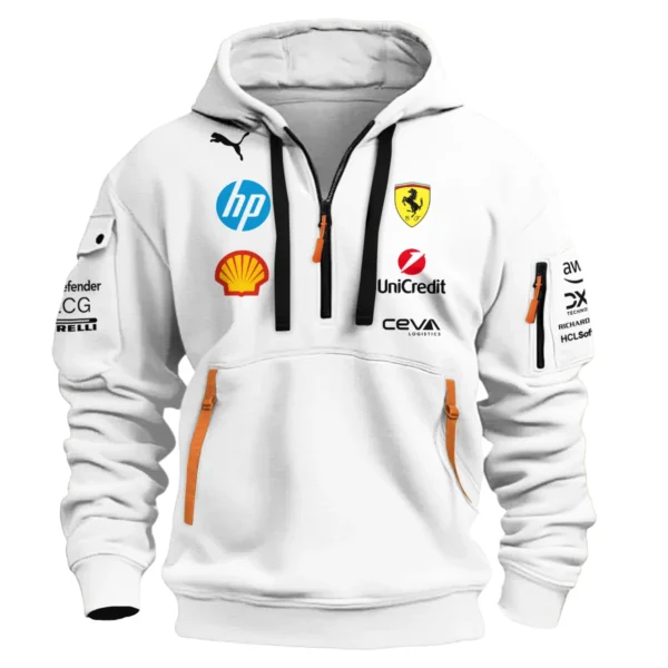 2025 Scuderia Ferrari F1 Special Edition Hoodie Half Zipper BLFRR4625A2HDF - Image 2