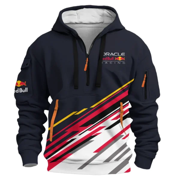 Max Verstappen Red Bull Racing F1 Exclusive Hoodie Half Zipper BLRBR20525A2HDF - Image 2
