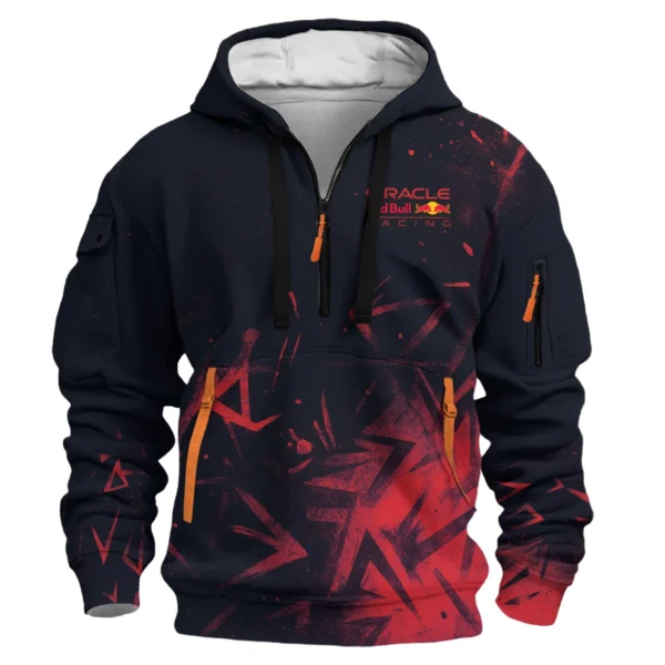 Max Verstappen Red Bull Racing F1 Exclusive Hoodie Half Zipper BLRBR20525A4HDF - Image 2