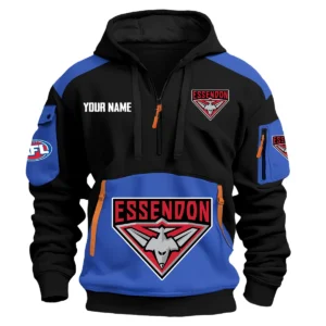Essendon Bombers Australian Football League Exclusive Logo Hoodie Half Zipper HOAFL190525A01ESS - Blue