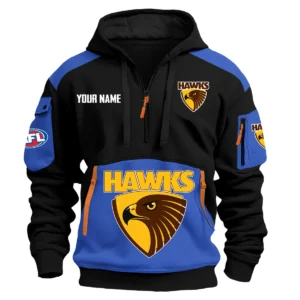 Hawthorn Hawks Australian Football League Exclusive Logo Hoodie Half Zipper HOAFL190525A01HAW - Blue