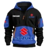 Suzuki Exclusive Logo Hoodie Half Zipper HOMOT090625A01SUZHDF - Blue