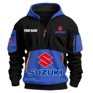 Suzuki Exclusive Logo Hoodie Half Zipper HOMOT090625A01SUZHDF - Blue