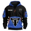 Triumph Exclusive Logo Hoodie Half Zipper HOMOT090625A01TRIHDF - Blue