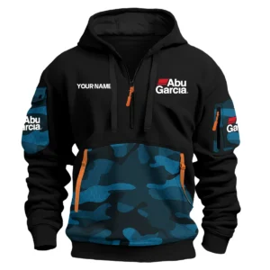 Abu Garcia Exclusive Logo Hoodie Half Zipper Fishing QTFS200525A2AG - Blue