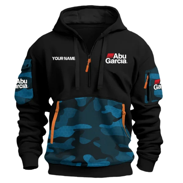 Abu Garcia Exclusive Logo Hoodie Half Zipper Fishing QTFS200525A2AG - Blue