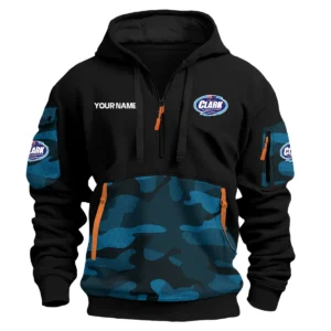 Clark Aluminium Boats Exclusive Logo Hoodie Half Zipper Fishing QTFS200525A2CAB - Blue