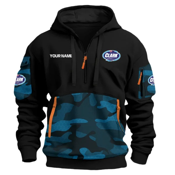 Clark Aluminium Boats Exclusive Logo Hoodie Half Zipper Fishing QTFS200525A2CAB - Blue