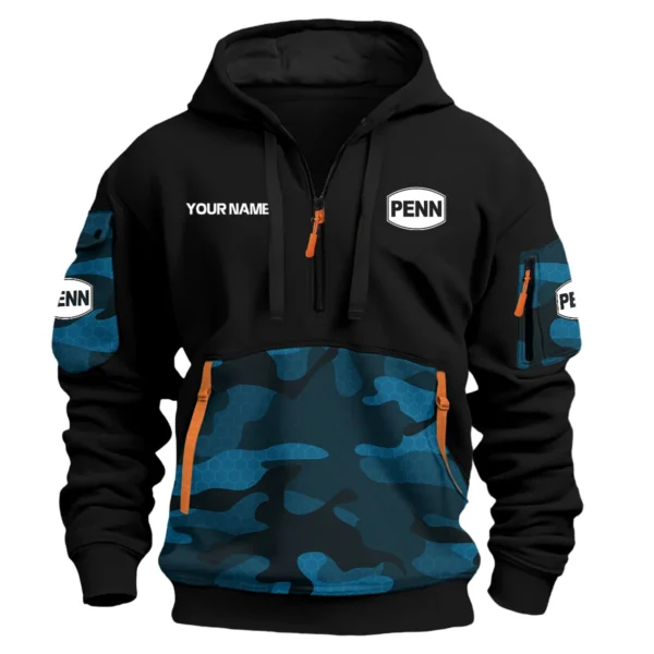 Penn Fishing Exclusive Logo Hoodie Half Zipper Fishing QTFS200525A2PES - Blue