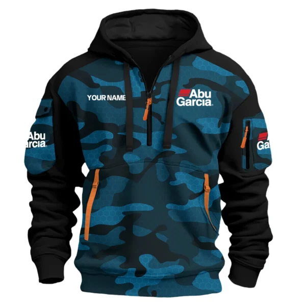 Abu Garcia Exclusive Logo Hoodie Half Zipper Fishing QTFS200525A3AG - Blue