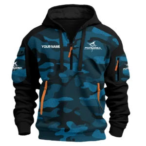 Formosa Marine Exclusive Logo Hoodie Half Zipper Fishing QTFS200525A3FOM - Blue