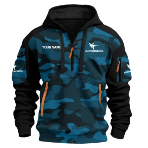 Humminbird Exclusive Logo Hoodie Half Zipper Fishing QTFS200525A3HUM - Blue