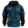 whittley boats Exclusive Logo Hoodie Half Zipper Fishing QTFS200525A3WHB - Blue