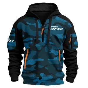 Mazda BT-50 Exclusive Logo Hoodie Half Zipper Ute QTUT280525A1MBT - Blue