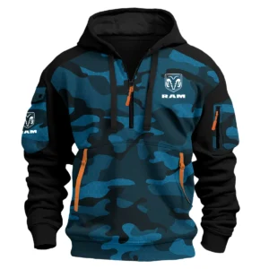 RAM Trucks Exclusive Logo Hoodie Half Zipper Ute QTUT280525A1RAM - Blue
