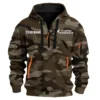 Bronco Exclusive Logo Fashion Hoodie Half Zip BLC11625A1BRC - Brown