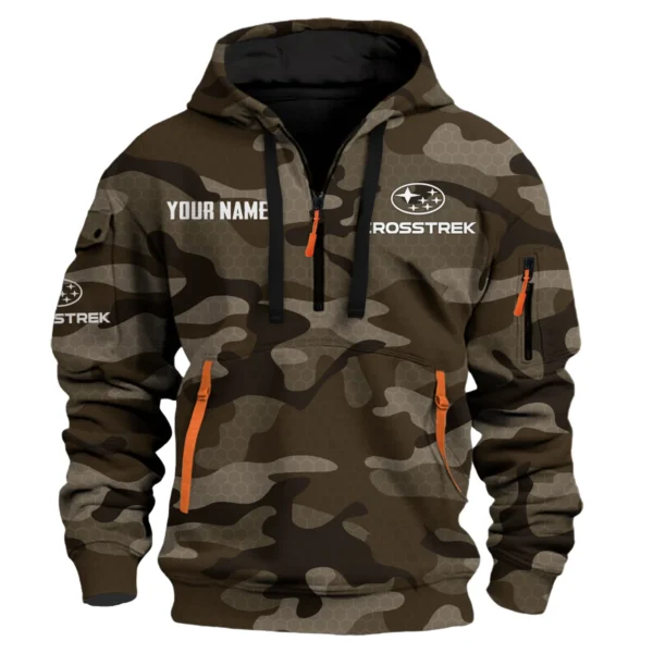 Crosstrek Exclusive Logo Fashion Hoodie Half Zip BLC11625A1CTK - Brown