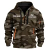 Hyundai Exclusive Logo Fashion Hoodie Half Zip BLC11625A1HYD - Brown