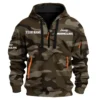 Wrangler Exclusive Logo Fashion Hoodie Half Zip BLC11625A1WRL - Brown